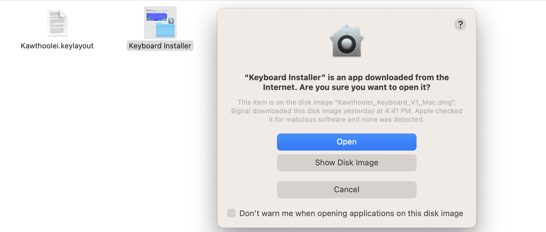 macOS keyboard step 2